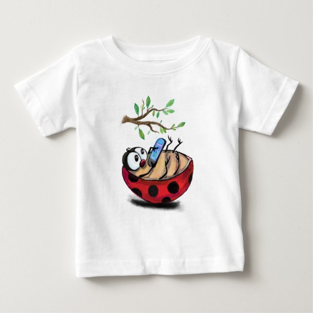 Pequeno Ladybug com Primavera de Camiseta Phone Ba (Frente)