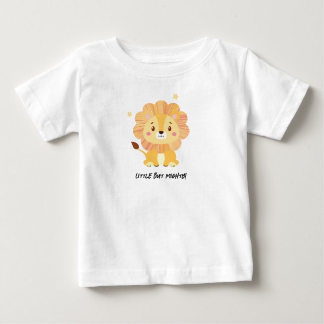 Pequeno, Mas Poderoso, Camiseta De Bebê De Leão Ge (Frente)