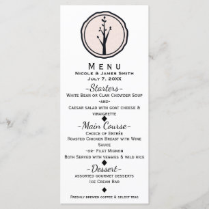 Pequeno Menu de Recepção de Casamento na Natureza 