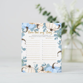 Pequeno nome de abóbora que jogo de chá de fraldas