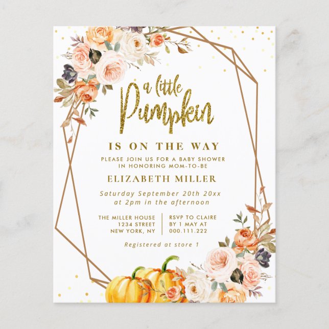 pequeno nvit de chá de fraldas floral de borla de  (Frente)