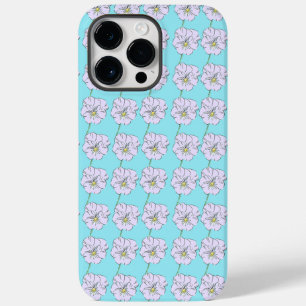 Pequeno padrão de flores brancas azul
