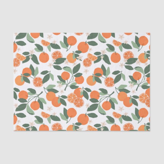 Pequeno Papel Tecido de Chá de fraldas Citrus - Qu (Frente )