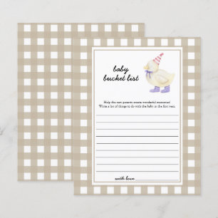 Pequeno pato fofo - Lista de baldes