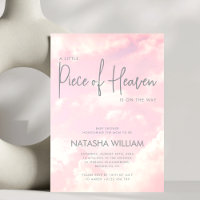 Pequeno Pedaço de Nuvens Rosa Pesadas Convite