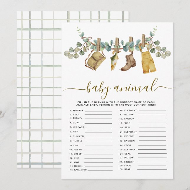 Pequeno Pescador Russo Cartão de Chá para Bebê (Frente/Verso)