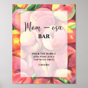 Pequeno pêssego \ Barra Mom-osa Poster
