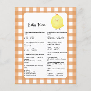 Pequeno pintinho - Bebê Trivia Jogo de Chá de Be