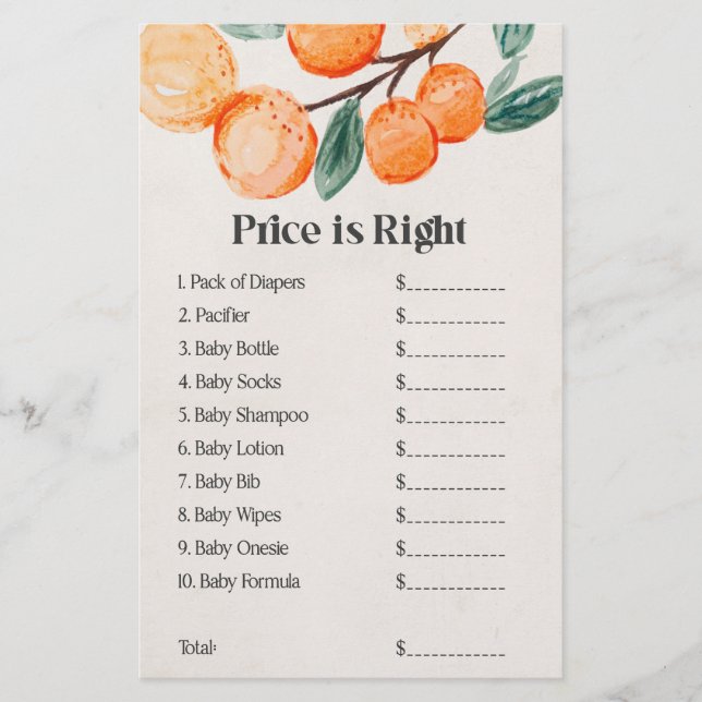 pequeno preço de chá de fraldas bonito é o jogo ce (Frente)