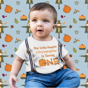 Pequeno primeiro aniversario de Abóbora Camiseta