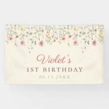 Pequeno primeiro aniversario Flor de Flor Selvagem