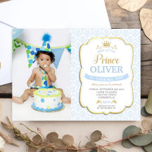 Pequeno Príncipe Aniversário Convite Menino Foto A