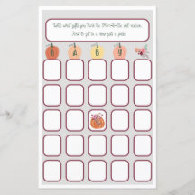 Pequeno Pumpkin Baby Bingo