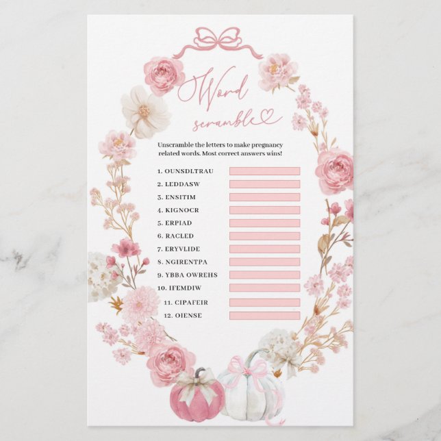 Pequeno Pumpkin Branco e Rosa (Frente)