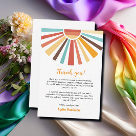 Pequeno Raios De Cartões de agradecimentos De Chá