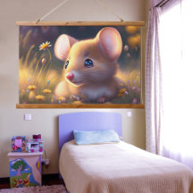 Pequeno rato giro num campo de flores