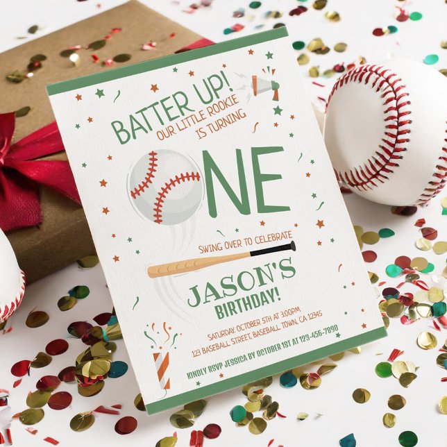 Pequeno Rookie Baseball primeiro aniversario de Or (Criador carregado)