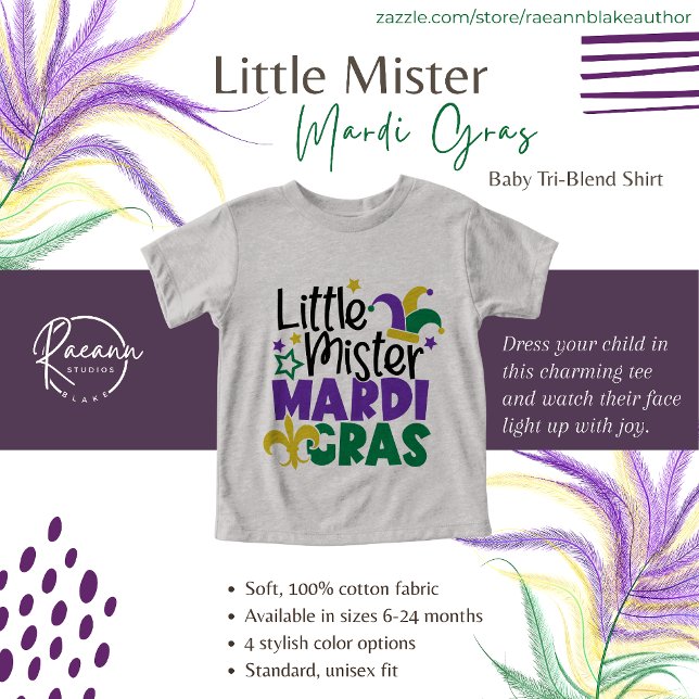 Pequeno Senhor Mardi Gras Baby/ Toddler T-Shirt (Criador carregado)