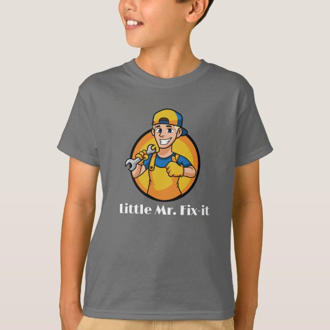 Pequeno Sr. Fix-it, Camiseta Personalizável de Olh (Frente)