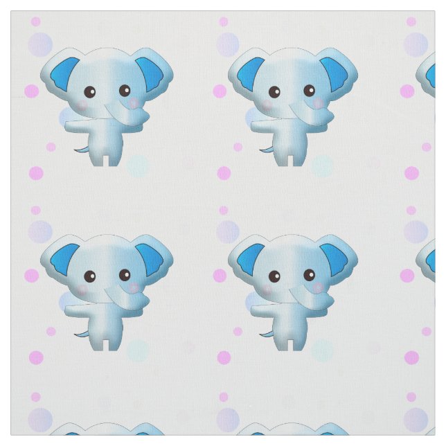Pequeno Tecido de Elefante Azul (Modelo)