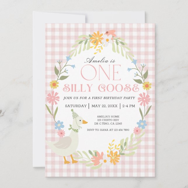 Pequeno Tema do Pato Primeiro Convite de Aniversár (Frente)