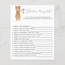 Pequeno Urso - Quem conhece melhor a MAMÃE