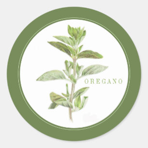 Pequenos adesivos OREGANO FRESCOS (+texto) Verdes
