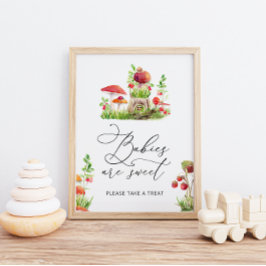 Pequenos bebês selvagens de cogumelo são Poster do