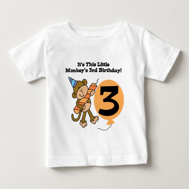 Pequenos Camisetas de aniversário de 3 anos de mac (Frente)