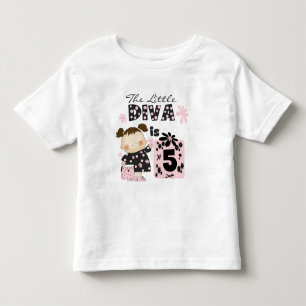Pequenos Camisetas de aniversário de Diva 5 e pres