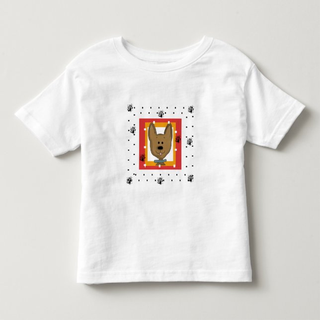 Pequenos Camisetas e presentes castanhos (Frente)