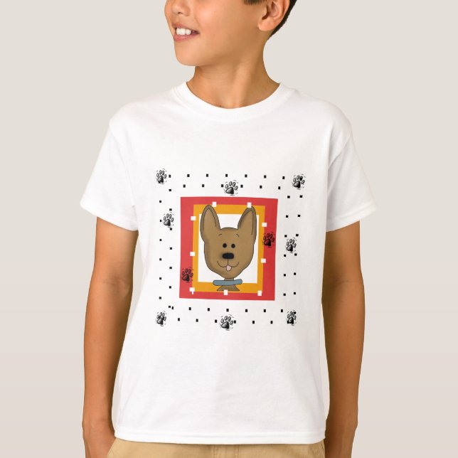 Pequenos Camisetas e presentes castanhos (Frente)