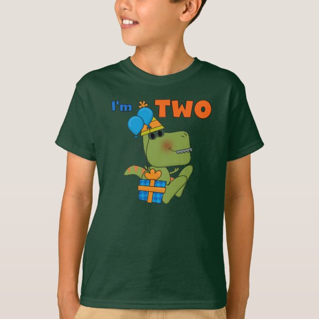 Pequenos Camisetas e presentes do segundo aniversá (Frente)