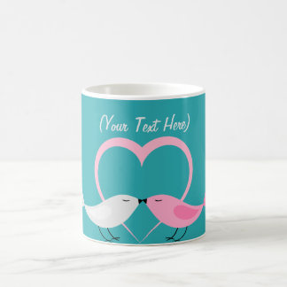 Pequenos caneca personalizada dois Lovebirds