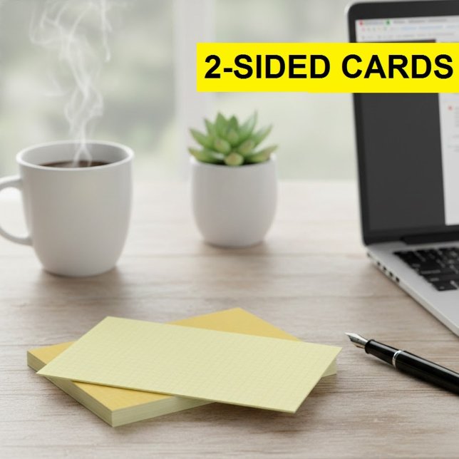 Pequenos cartões de notas em papel milimetrado ama (yellow graph cards, small grid index, mini math cards, engineering note cards)