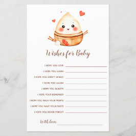 Pequenos Desejos para Cartão de Jogo de Chá de fra