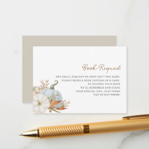 Pequenos livros de abóbora para cartão de gabinete