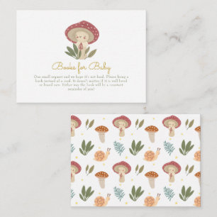 Pequenos livros de cogumelos para cartão de recept