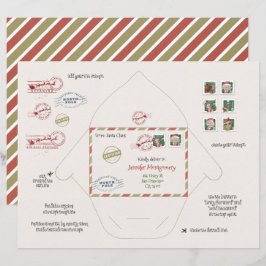 Pequenos Papais noeis e envelopes Elf Origami DIY