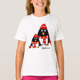 Pequenos Pinguins Engraçados T-Shirts de Natal Per