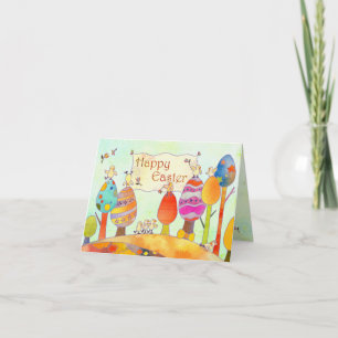 Pequenos Pintinhos no Cartão Terrestre Páscoa