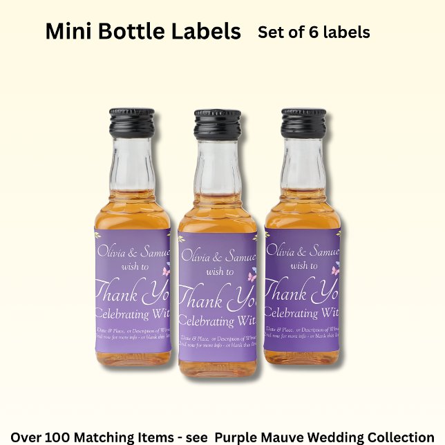 Pequenos Rótulos De Garrafas, Flores Roxas (Criador carregado)