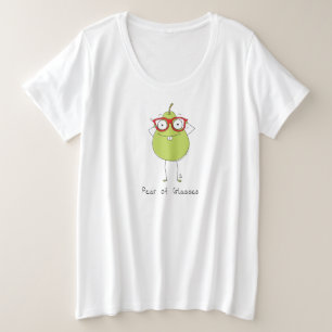 Pera de óculos Engraçadas Mulheres mais T-Shirt