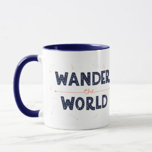 Perambulando pelo mundo - Caneca de viagem retrô