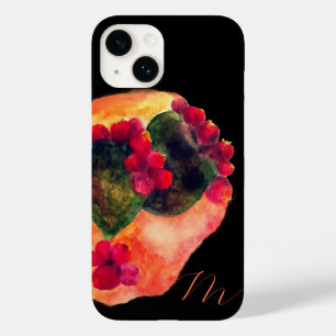 Peras picantes de aquarela Monograma de Cactus