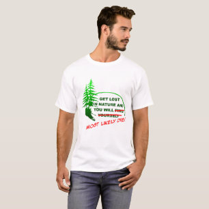 Perca-se na Floresta Camiseta Divertida