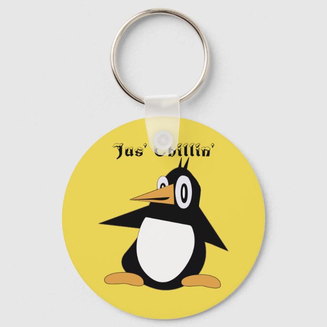 Percius Editável O Chaveiro Básico Pinguim (Frente)