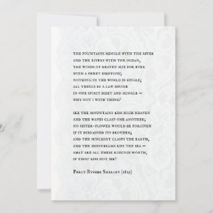 Percy - Convite de Casamento Poema Romântico