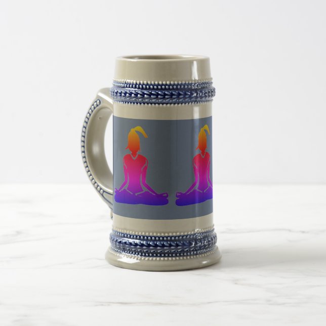 Perda de Yoga Sentada - Caneca de cerveja de Cerve (Frente Esquerda)