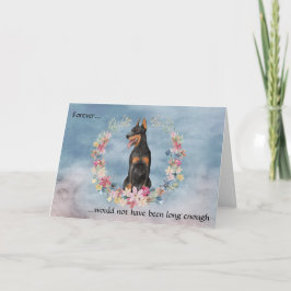 Perda do Cartão de condolências Floral Doberman Pi